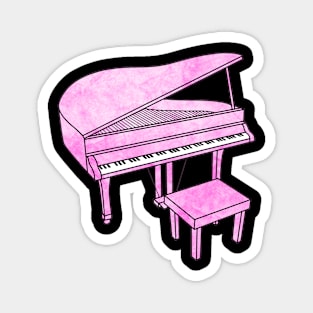 Pink Piano Magnet