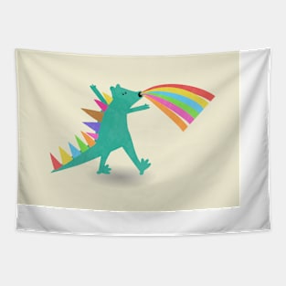 Rainbow dinosaur Tapestry