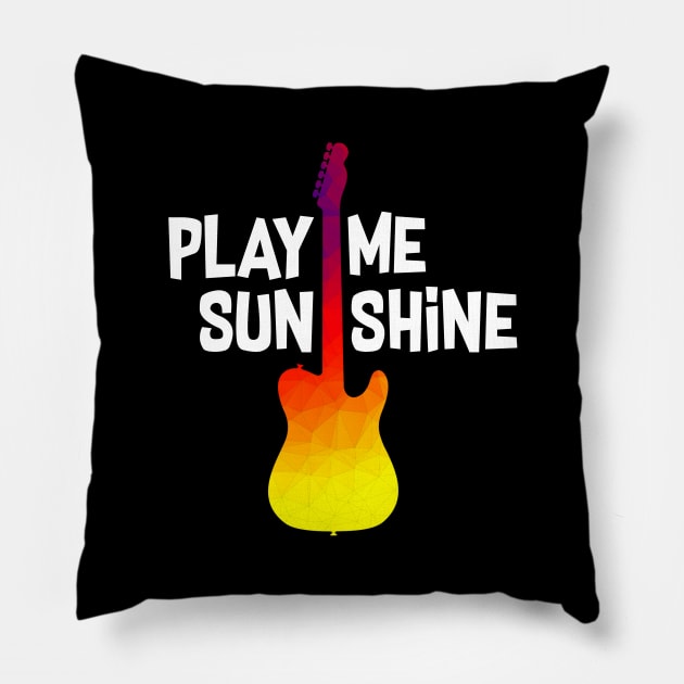 Play me Sunshine Pillow by Aleksandar NIkolic