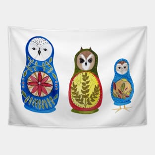 Owl Nesting Dolls - Set 1 Tapestry