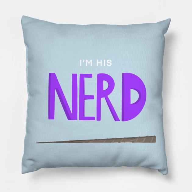 I'm His Nerd - Wand Pillow by The Nerd Couple