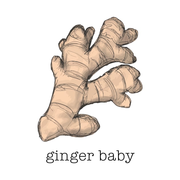 Ginger Baby illustration with Words by KristopherBel