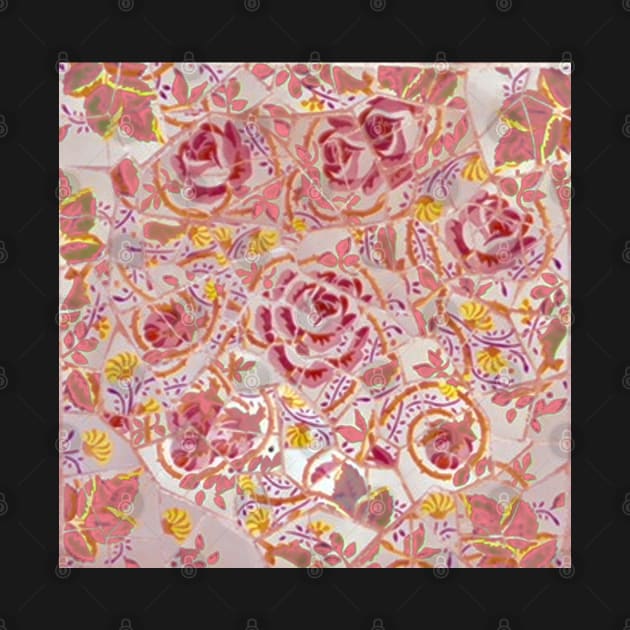 Pink Rose Mosaic by CatGirl101