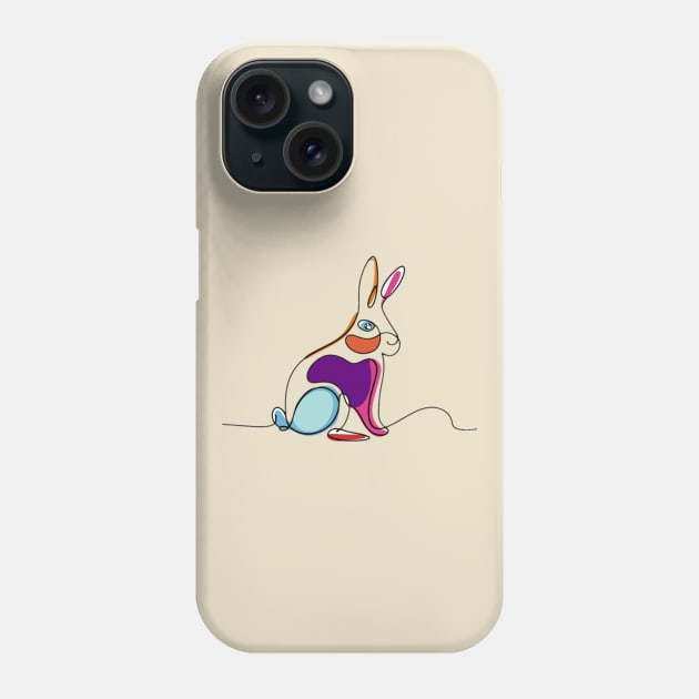 Bunny Line Phone Case by INLE Designs