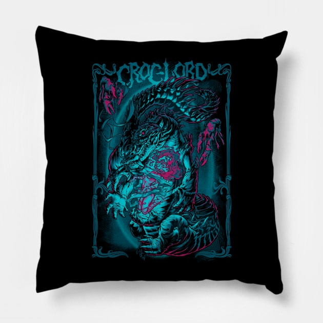 CROC-LORD Pillow by beastpop