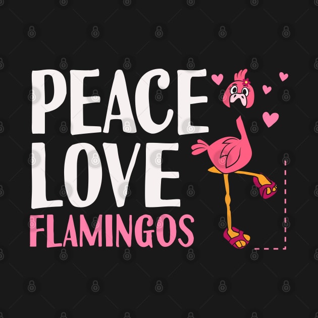 Peace Love Flamingos by Tesszero