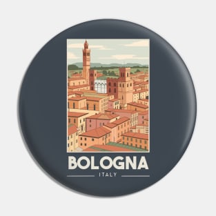 A Vintage Travel Art of Bologna - Italy Pin