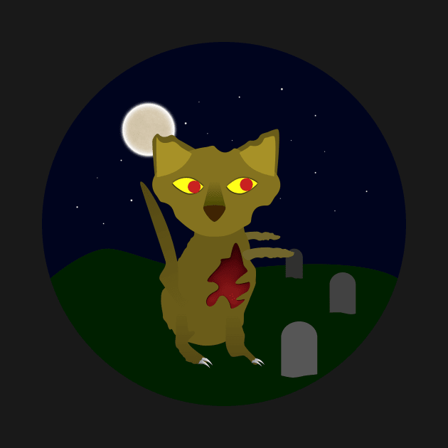 Zombie Cat by hannahjgb