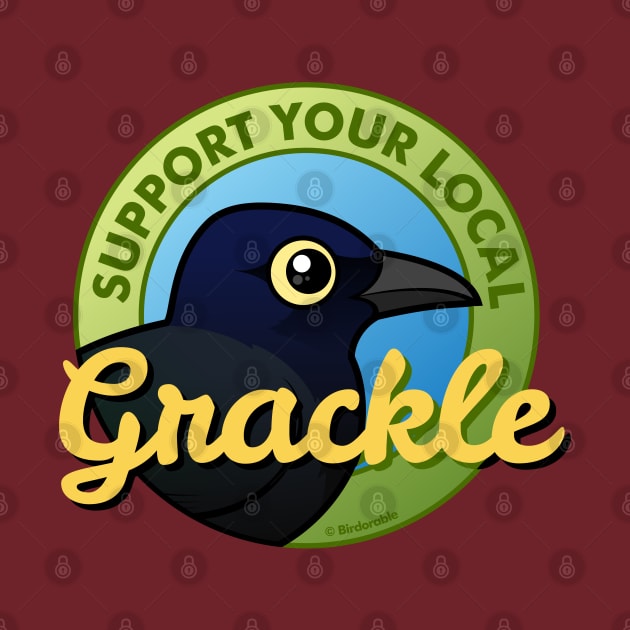 Support Your Local Grackle by birdorable