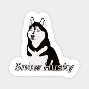 Cartoon of a husky dog Magnet