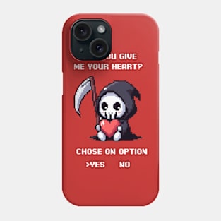 Give Me Your Heart - Skeleton Pixel Phone Case