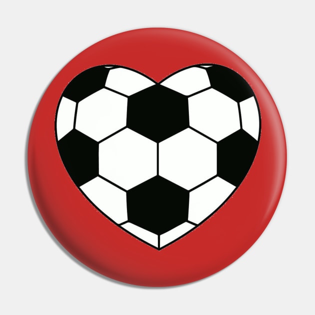 Soccer Ball Heart Pin by AndresBeast