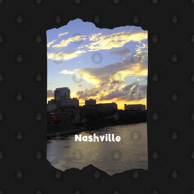 Cool sunset photography of Nashville Tennessee skyline sunset sky USA city break by BoogieCreates