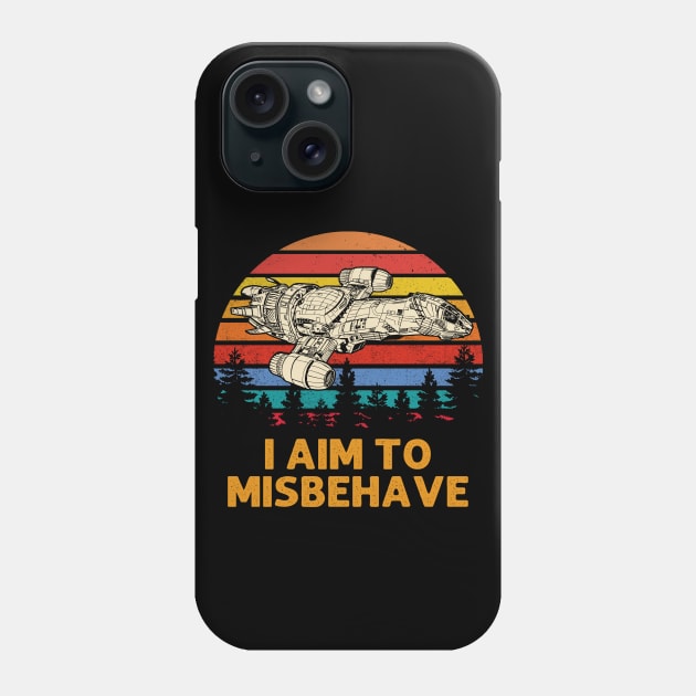 I Aim To Misbehave Phone Case by PopcornShow