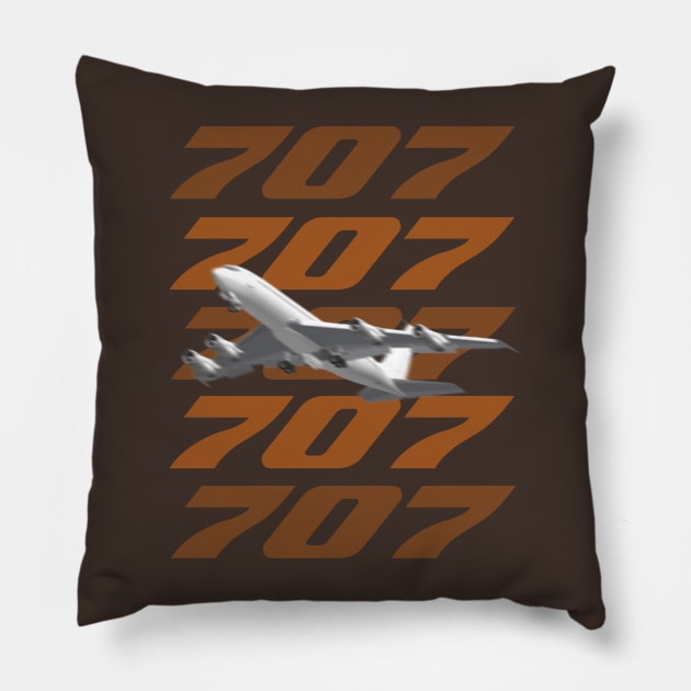 707 in flight Pillow by Caravele