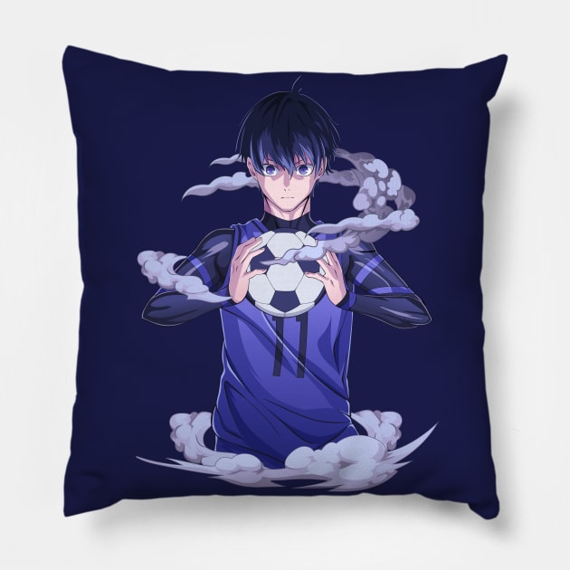 blue lock anime - Yoichi Isagi Pillow by mounier