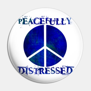 Peacefully Distressed v6 Navy Pin