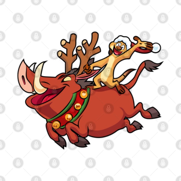 The Lion King Timon and Pumbaa Christmas by kyokyyosei