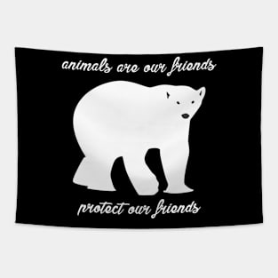 protect our friends - polar bear Tapestry