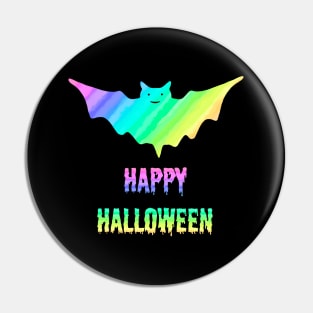 Happy Halloween Water Colour Bat Pin