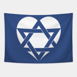 Israel - Star of David Heart Tapestry