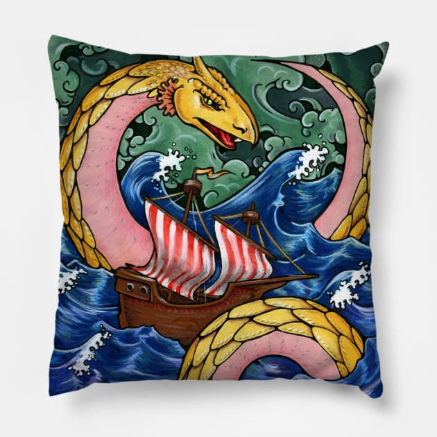 Sea Serpent Pillow by DarlaHallmark