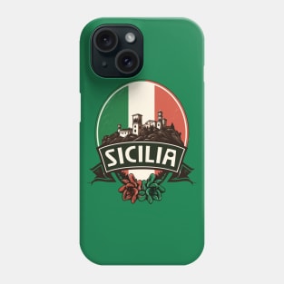 Sicilia / Retro Italian Region Design Phone Case