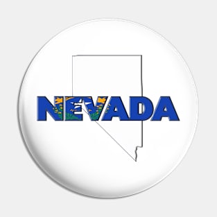 Nevada Colored State Letters Pin