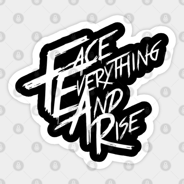 Papa Roach Face Everything And Rise Papa Roach Face Everything And Rise Sticker Teepublic