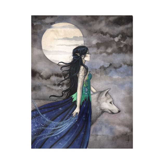 "Night of the Wolf" Gothic Fantasy Art by Molly Harrison by robmolily