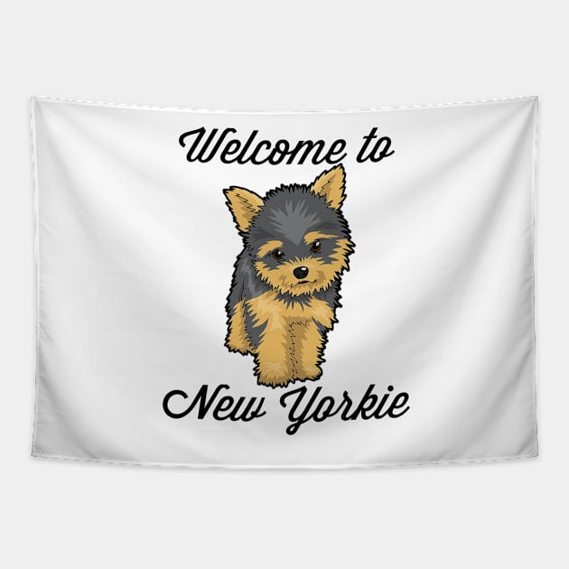 Welcome to New Yorkie Tapestry by marisaj4488