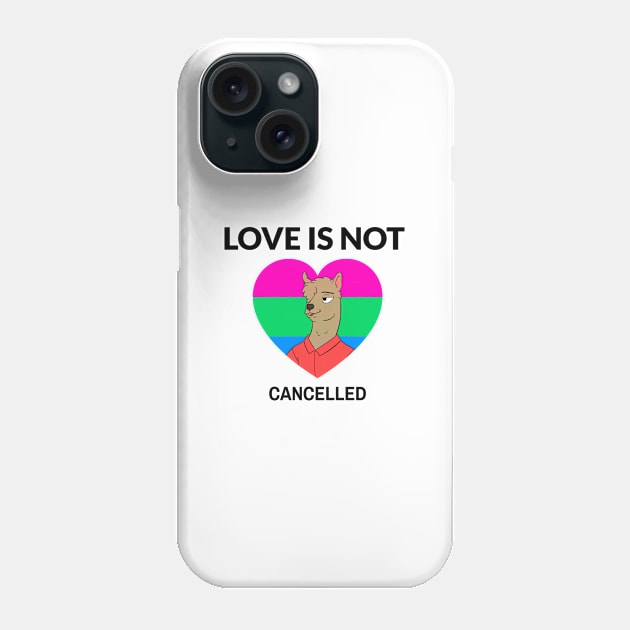 Love Is Not Cancelled Phone Case by Evlar