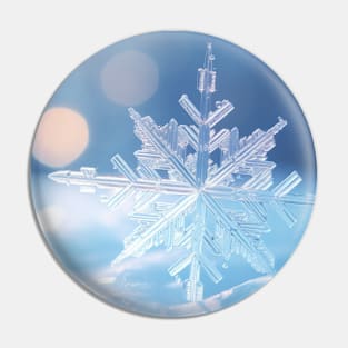 Snow Flake Nature Serene Tranquil Peace Pin