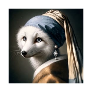 Wildlife Conservation - Pearl Earring Arctic Fox Meme T-Shirt