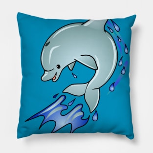 Leaping Dolphin Pillow