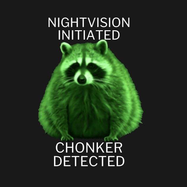 Fat nightvision raccoon by NightvisionDesign