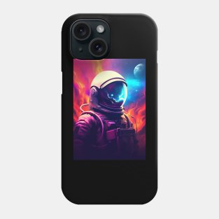 Neon Astronaut Space Galaxy Phone Case