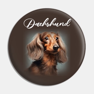 Brown Dachshund Long Hair Pin