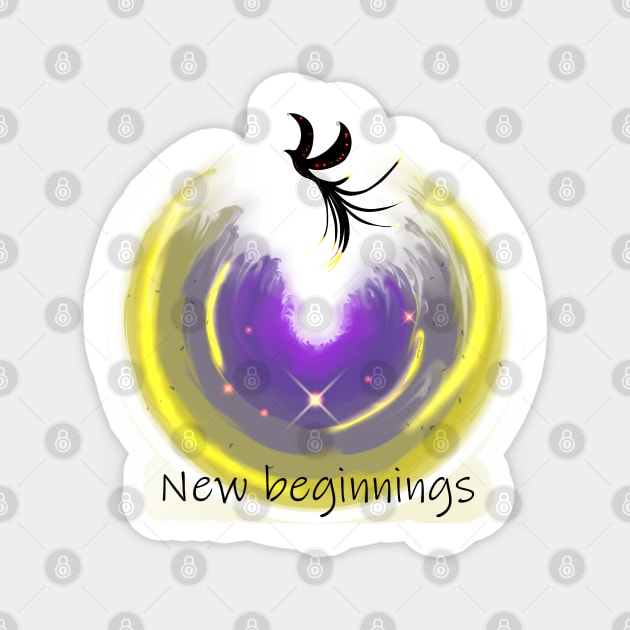 New Beginnings Magnet by DitzyDonutsDesigns