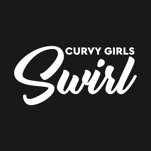 Curvy Girls Swirl White by MiscegeNation2018