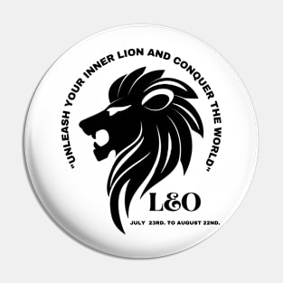 Zodiac Leo sign July - August Pin