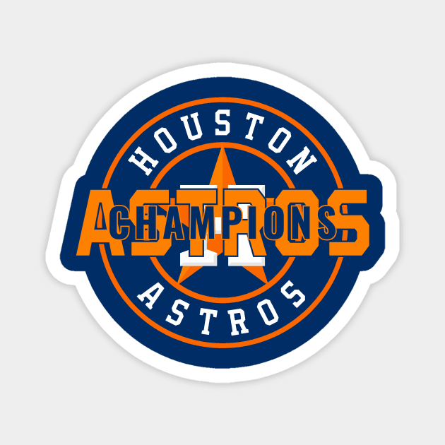 Houston Astroooos 08 champs Magnet by Very Simple Graph
