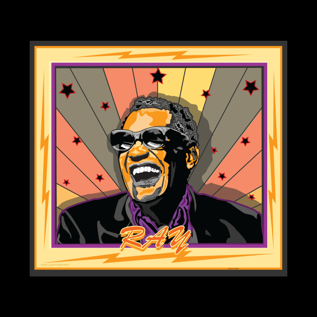 RAY CHARLES AMERICAN SINGER SONGWRITER PIANIST by Larry Butterworth