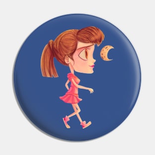 Lunar walk Girl Pin