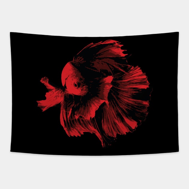 Fighting Fish Tapestry by ShirtyLife