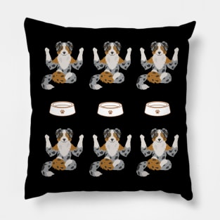 Australian shepherd dog cute pattern Pillow