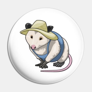 Opossum Farmer Hat Pin