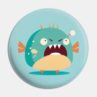 Angry Anglerfish Pin