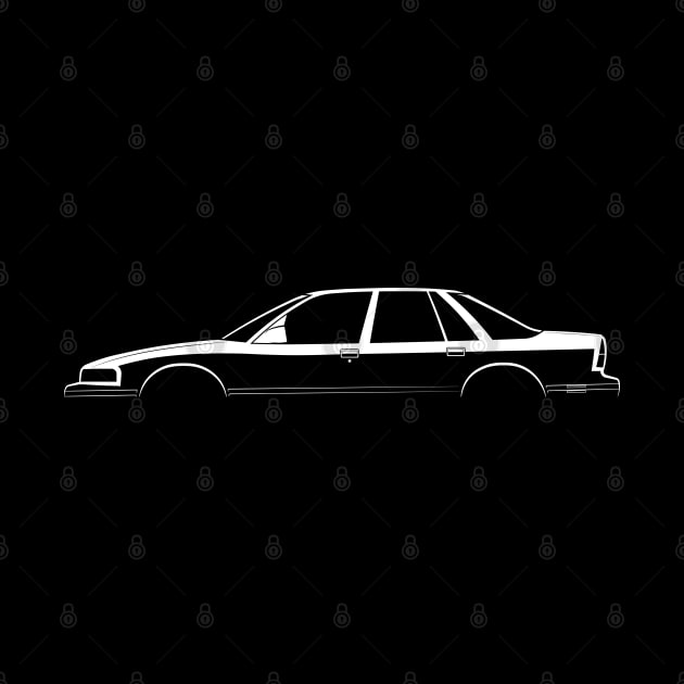 Oldsmobile Cutlass Supreme (1990) Silhouette by Car-Silhouettes