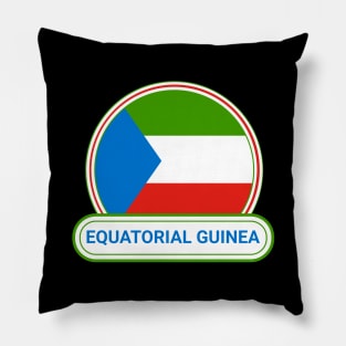 Equatorial Guinea Country Badge - Equatorial Guinea Flag Pillow